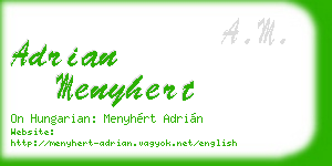 adrian menyhert business card