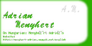 adrian menyhert business card